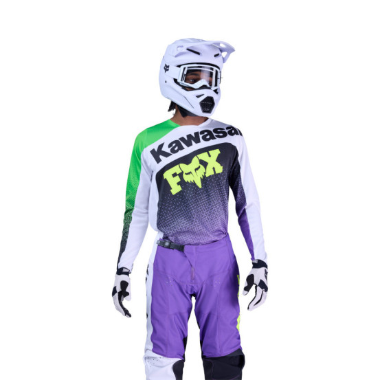 Maillot cross FOX 2026 180 Kawasaki - Violet Blanc