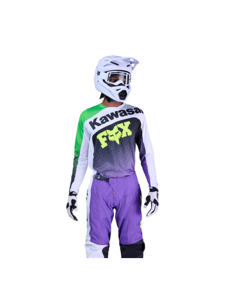 Maillot cross FOX 2026 180 Kawasaki - Violet Blanc