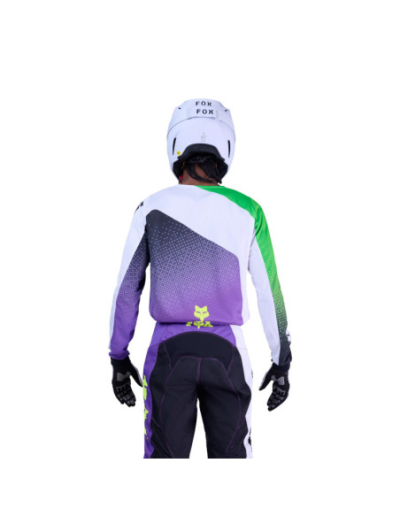 Maillot cross FOX 2026 180 Kawasaki - Violet Blanc