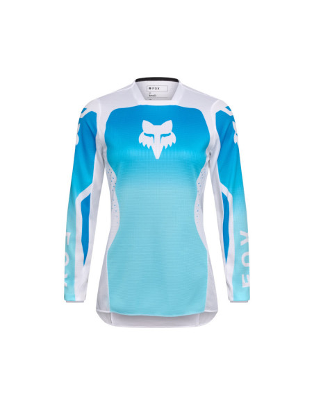 Maillot cross femme FOX 2026 180 Shield - Blanc Bleu