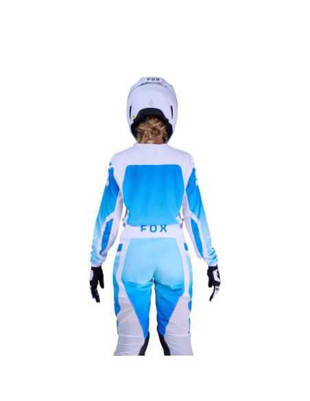 Maillot cross femme FOX 2026 180 Shield - Blanc Bleu