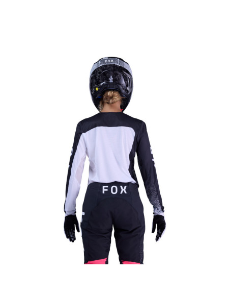 Maillot cross femme FOX 2026 Flexair Fracture - Blanc Noir