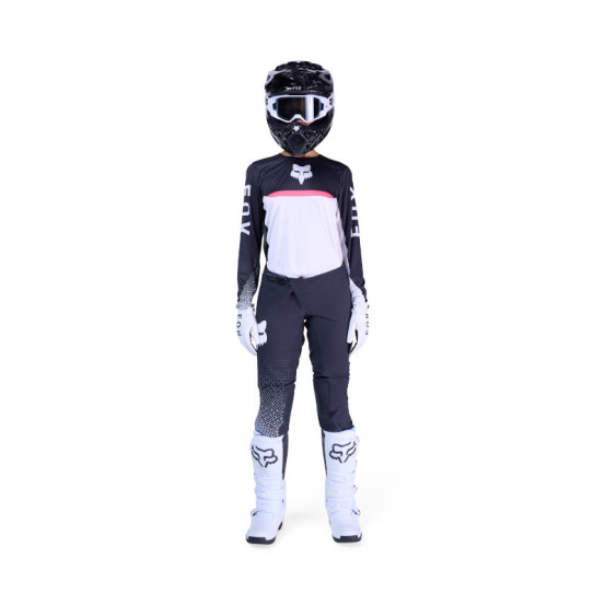 Maillot cross femme FOX 2026 Flexair Fracture - Blanc Noir