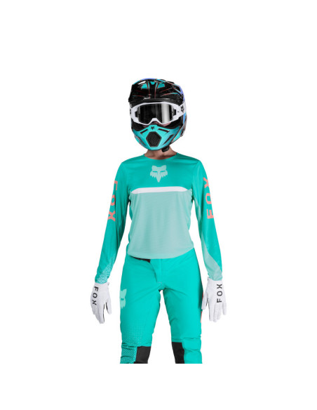 Maillot cross femme FOX 2026 Flexair Fracture - Aqua