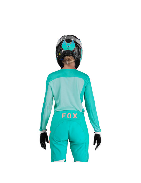 Maillot cross femme FOX 2026 Flexair Fracture - Aqua