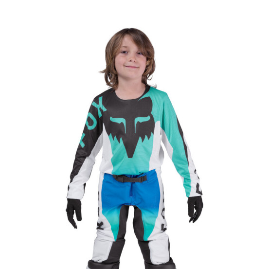 Maillot cross enfant FOX 2026 Flexair Spire - Aqua