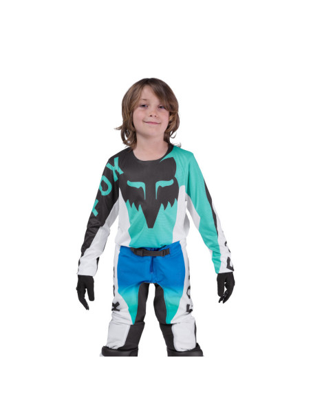 Maillot cross enfant FOX 2026 Flexair Spire - Aqua
