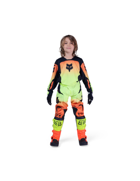 Maillot cross enfant FOX 2026 180 Shield - Jaune Fluo