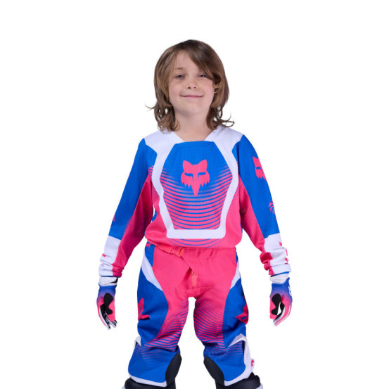 Maillot cross enfant FOX 2026 180 Collect - Bleu Rose