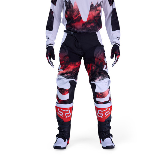 Pantalon cross FOX 2026 180 Kairos - Blanc Rouge Fluo