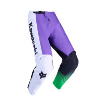 Pantalon cross FOX 2026 180 Kawasaki - Violet Blanc