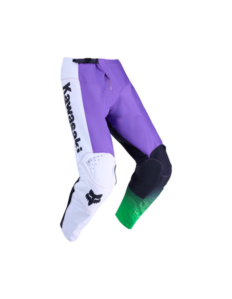 Pantalon cross FOX 2026 180 Kawasaki - Violet Blanc