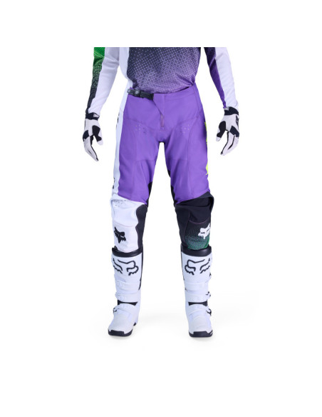 Pantalon cross FOX 2026 180 Kawasaki - Violet Blanc
