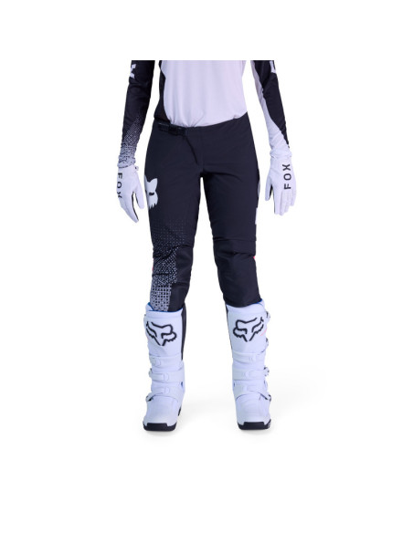 Pantalon cross femme FOX 2026 Flexair Fracture - Blanc Noir