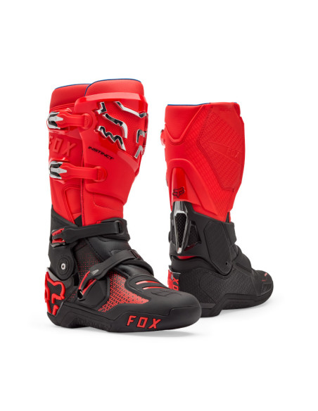 Bottes cross FOX Instinct - Rouge Fluo