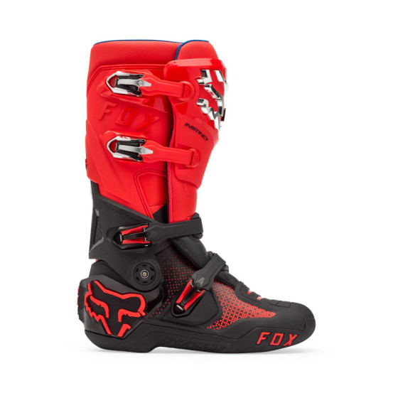Bottes cross FOX Instinct - Rouge Fluo
