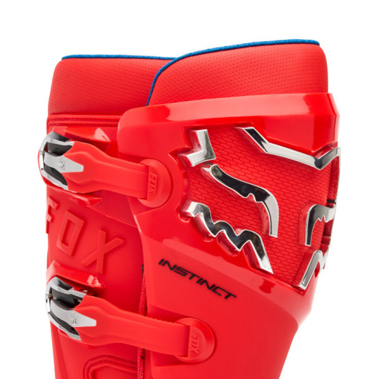 Bottes cross FOX Instinct - Rouge Fluo