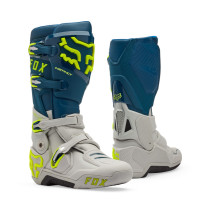 Bottes cross FOX Instinct - Bleu Jaune