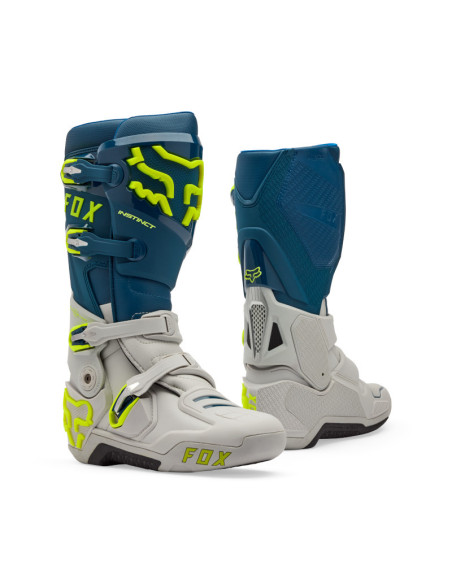 Bottes cross FOX Instinct - Bleu Jaune
