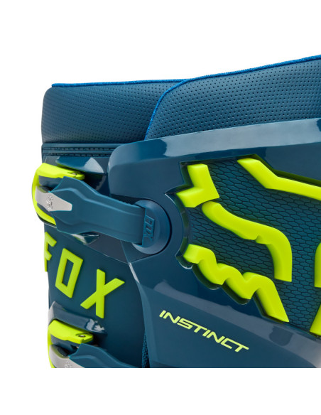 Bottes cross FOX Instinct - Bleu Jaune