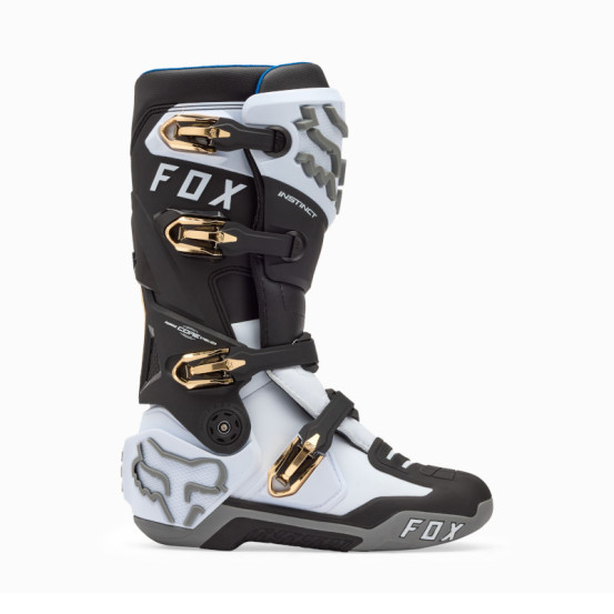 Bottes cross FOX Instinct - Blanc Noir Gris