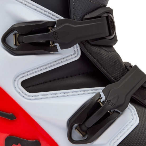 Bottes cross FOX Comp - Blanc Rouge Fluo