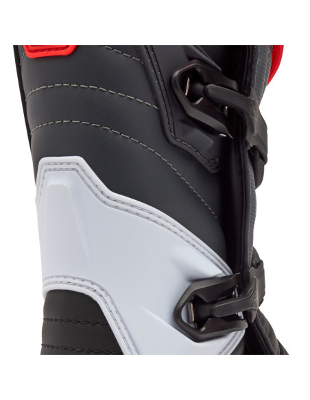 Bottes cross FOX Comp - Blanc Rouge Fluo
