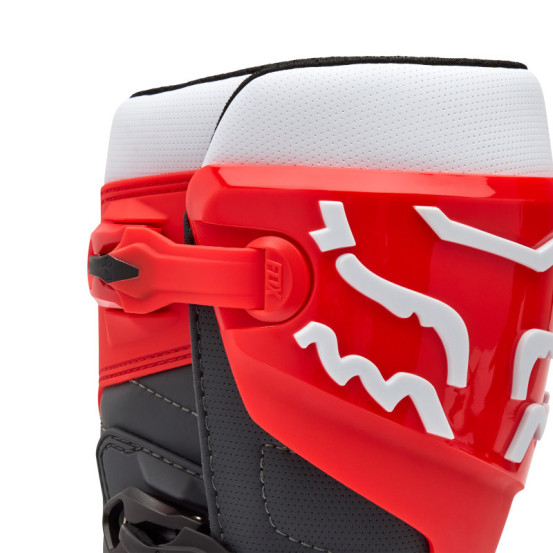 Bottes cross FOX Comp - Blanc Rouge Fluo