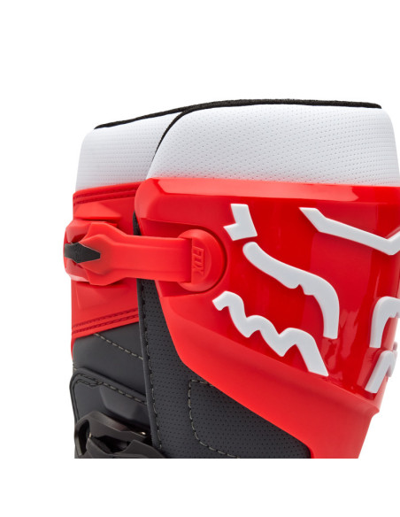 Bottes cross FOX Comp - Blanc Rouge Fluo