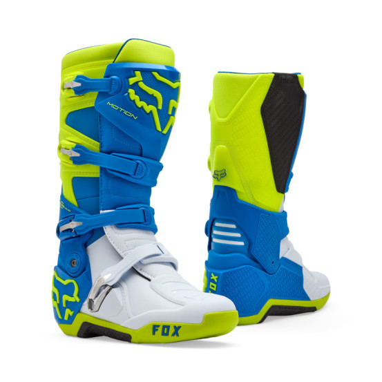 Bottes cross FOX Motion - Bleu Jaune