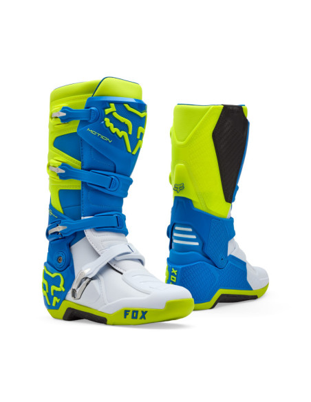 Bottes cross FOX Motion - Bleu Jaune