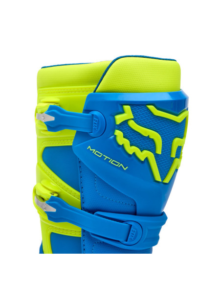 Bottes cross FOX Motion - Bleu Jaune