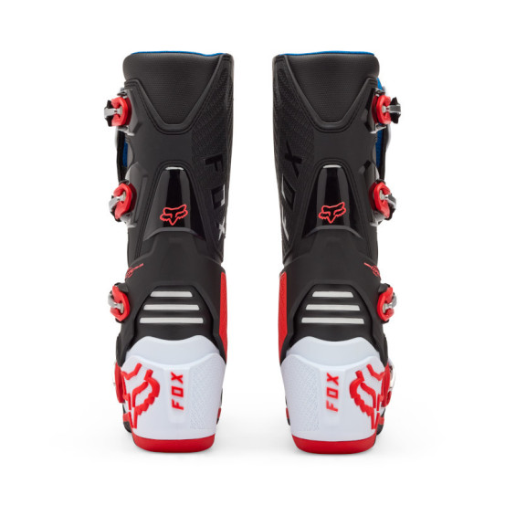 Bottes cross FOX Motion - Blanc Rouge Fluo