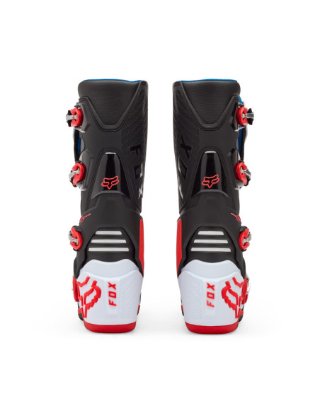 Bottes cross FOX Motion - Blanc Rouge Fluo