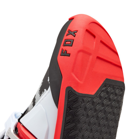 Bottes cross FOX Motion - Blanc Rouge Fluo