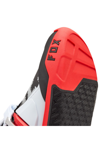 Bottes cross FOX Motion - Blanc Rouge Fluo