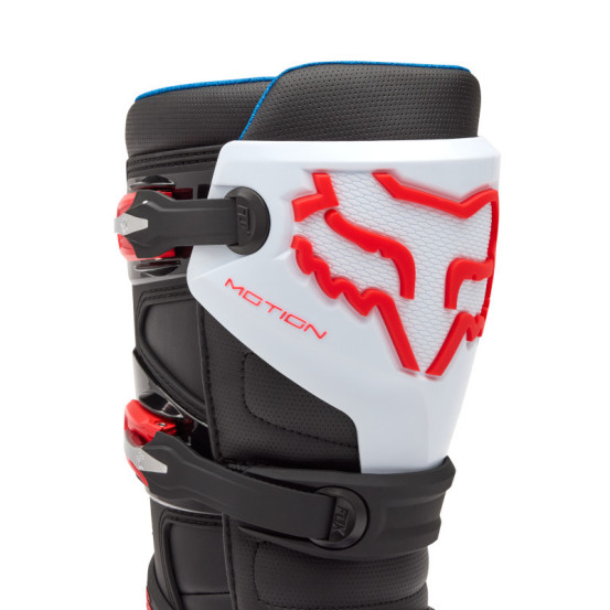 Bottes cross FOX Motion - Blanc Rouge Fluo