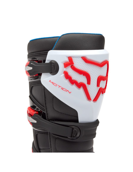 Bottes cross FOX Motion - Blanc Rouge Fluo