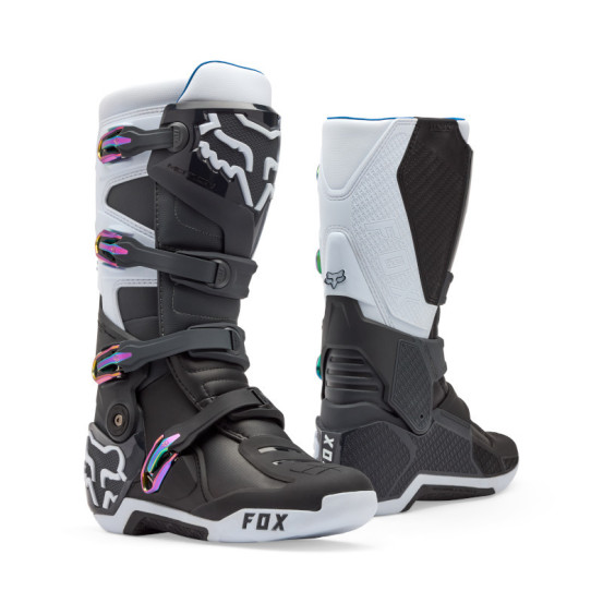 Bottes cross FOX Motion - Noir Gris Blanc