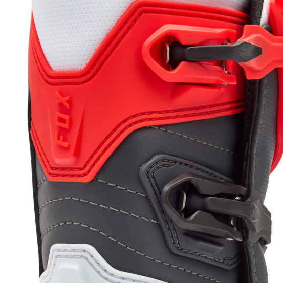 Bottes cross enfant FOX Comp - Blanc Rouge Fluo
