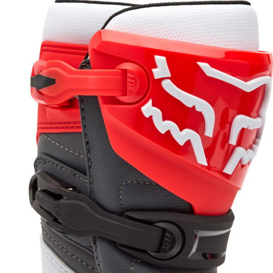 Bottes cross enfant FOX Comp - Blanc Rouge Fluo