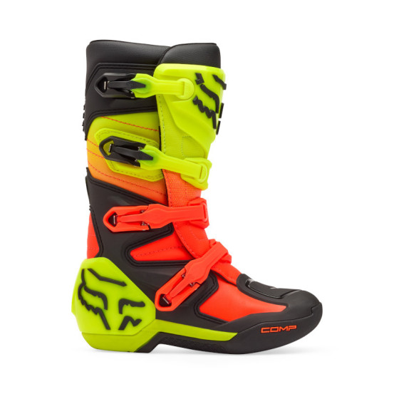 Bottes cross enfant FOX Comp - Orange Jaune