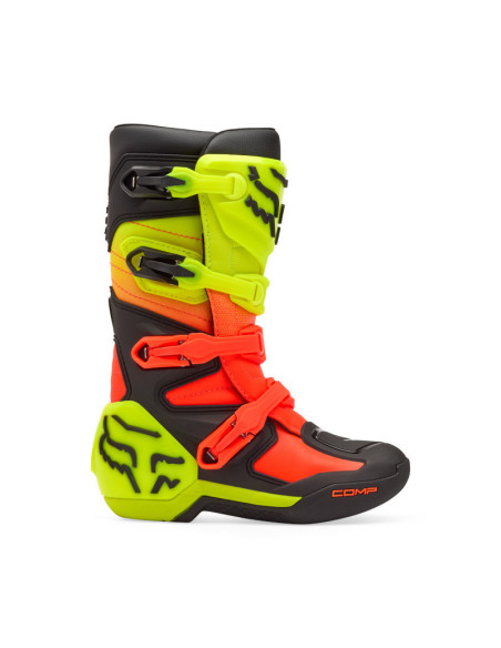 Bottes cross enfant FOX Comp - Orange Jaune