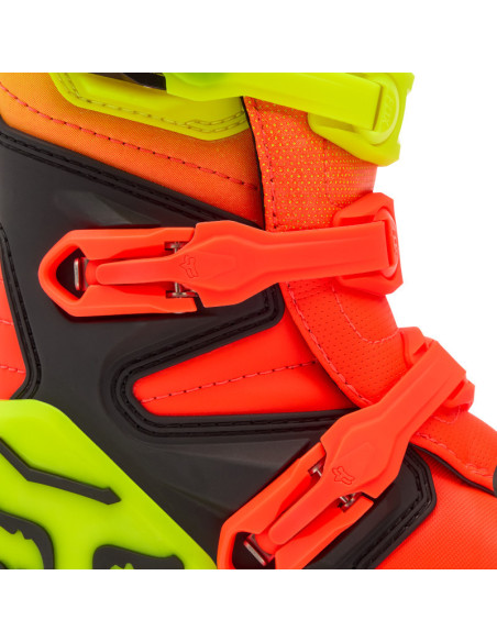 Bottes cross enfant FOX Comp - Orange Jaune