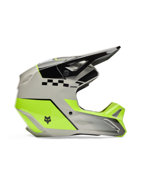 Casque cross FOX 2026 V1 Collect - Gris Jaune