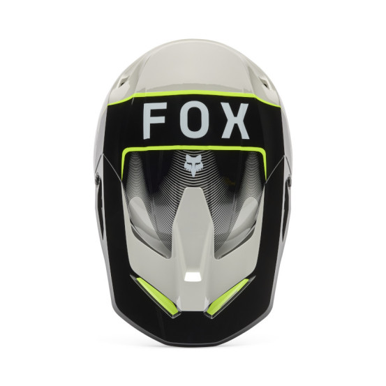 Casque cross FOX 2026 V1 Collect - Gris Jaune