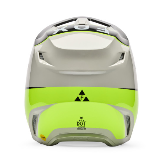 Casque cross FOX 2026 V1 Collect - Gris Jaune