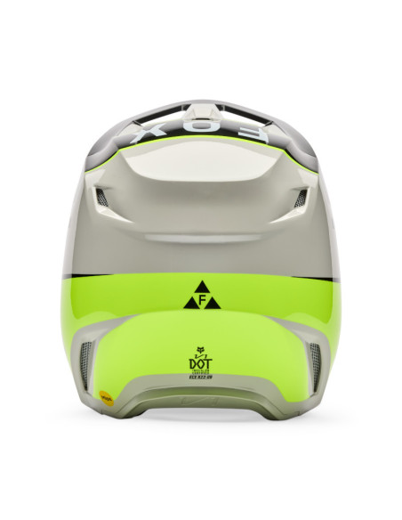 Casque cross FOX 2026 V1 Collect - Gris Jaune