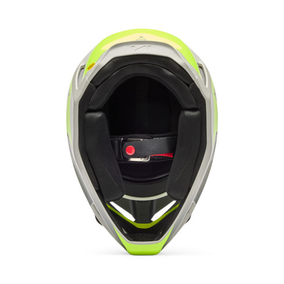 Casque cross FOX 2026 V1 Collect - Gris Jaune
