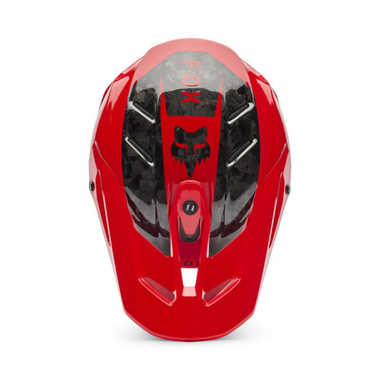 Casque cross FOX 2026 V3 RS Fracture - Rouge Fluo